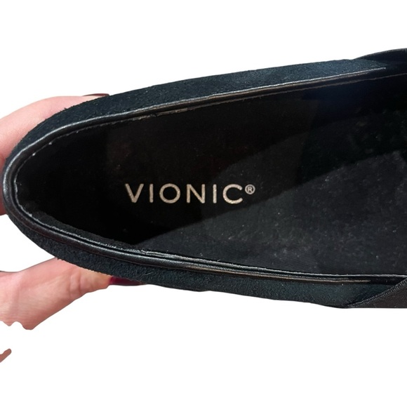 Vionic Kani Sneakers Size 8.5 Black Suede Slip-On NWOB Orthotic Walking Shoes - Picture 13 of 16